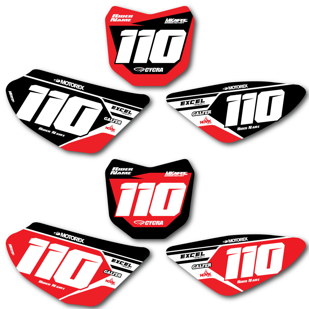 Premium Honda CRF 50 Number Plate Stickers Complex Style :: Motoxart