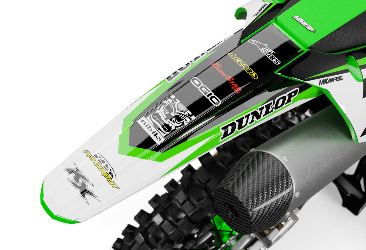 Premium Kawasaki KDX 50 sticker kits :: MXart :: Factor Green