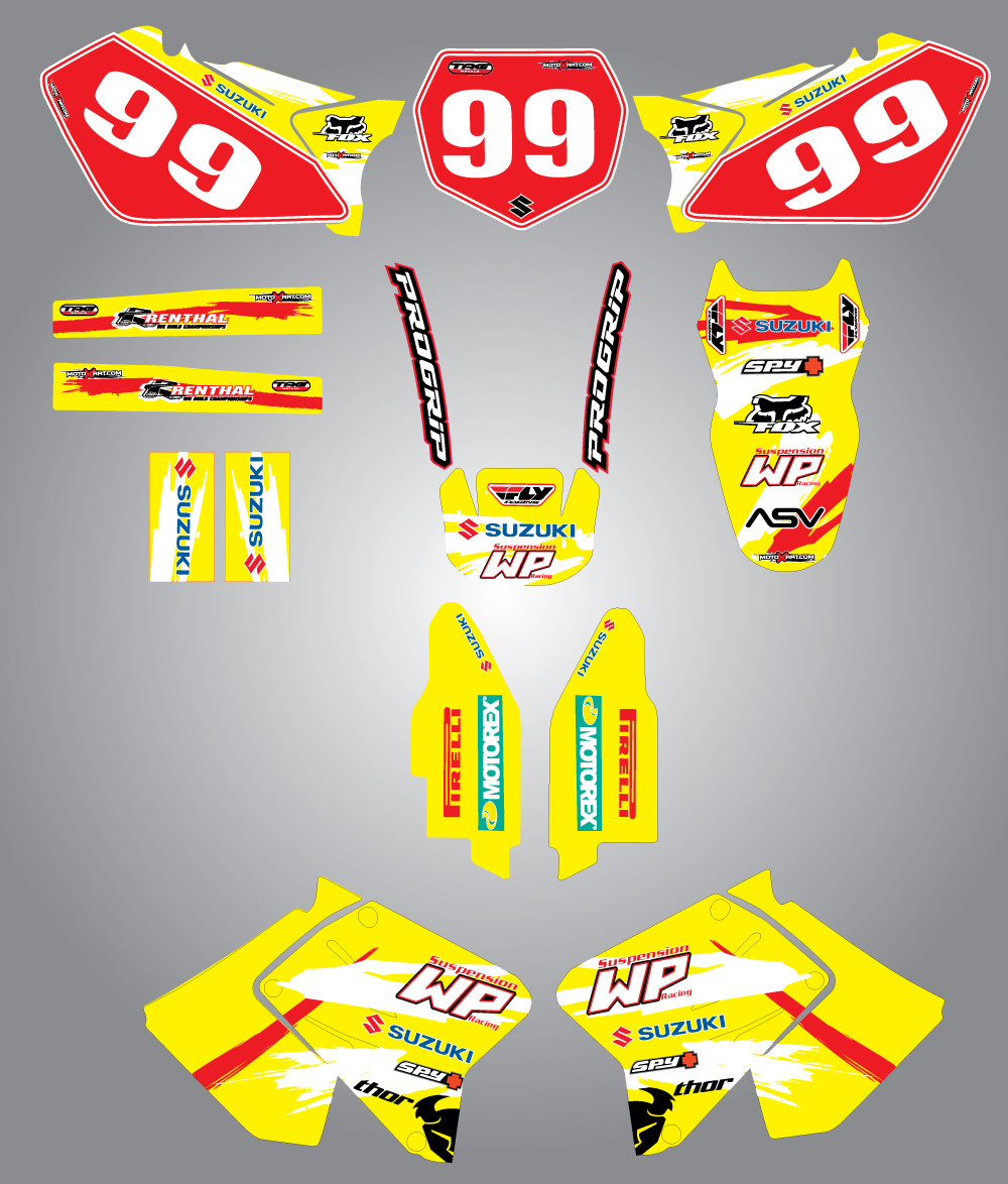 Suzuki Custom MX graphics / stickers :: Motoxart Premium Decals