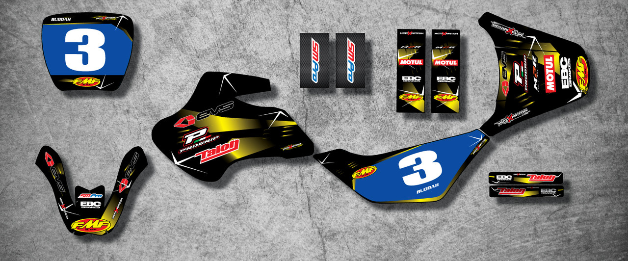 Suzuki 50cc Barbed style full Sticker Kit - MotoXart