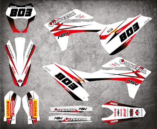 GasGas Gas Gas graphics Australia, image shoew EC 250, 300, 250f, 350f sticker kit.