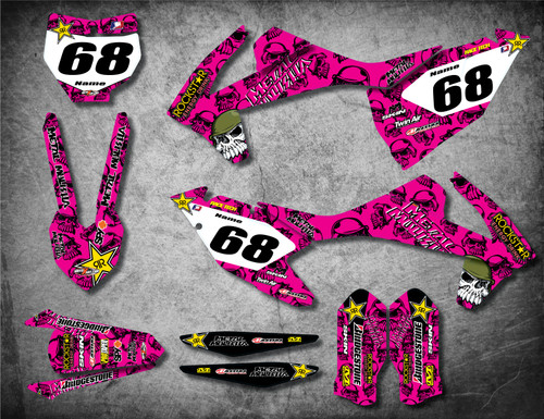 KTM EXC METAL PINK Style Sticker Kit