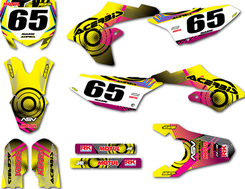 Yamaha YZ 65 sticker Kit Neon style graphics