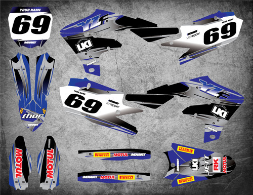 Yamaha graphics kits Australia image shows YZF 250 YZ 250F 2019 2020 2021 YZF 450 YZ 450F 2018 2019 2020 2021 model sticker kits.