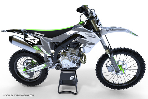 Kawasaki SHADES Style  KLX 110 Sticker Kit