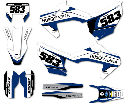 Husqvarna Full custom made mx decal kit produced with premium quality materials in Australia. All husky full stickers kits are made at our local facility in Brisbane. DUSTY Style
