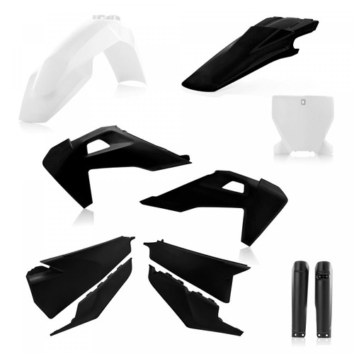 ACERBIS PLASTIC KIT HUSQVARNA TC FC 19-22 BLACK WHITE