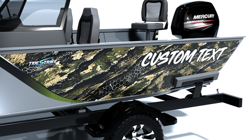 Custom boat wrap camo hunter 2