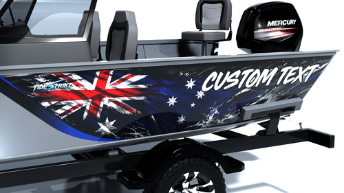 Custom boat wrap Aussie Pride 1