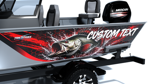 Custom boat wrap barra red 2