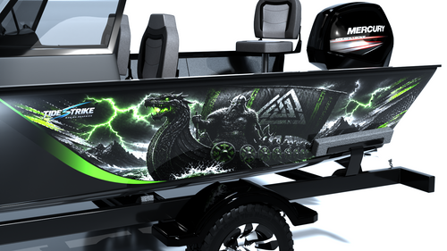 Viking Fury Standard Series Boat Half Wrap – 3M Marine Graphics Kit