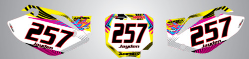CRF 150 Neon style number plates