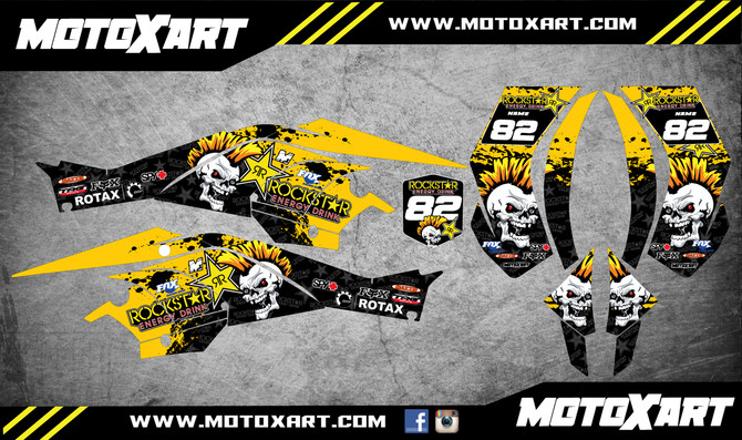 QUAD ATV Full custom graphics kit PUNK Style Sticker Kit