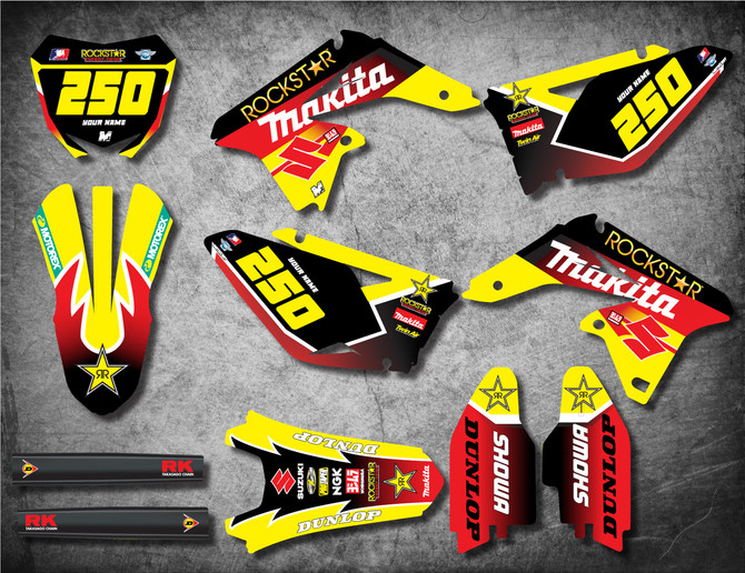 Image Suzuki RMZ 250 graphics 2010 2011 2012 2013 2014 2015 2016 2017 Australia