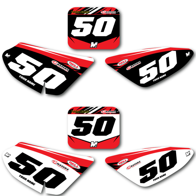 Honda CRF 50 Number Plates Digger style decals Motoxart