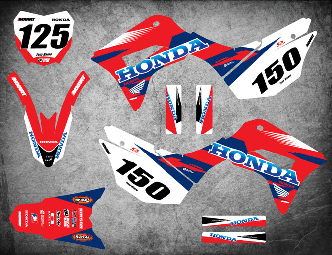 Image shows HONDA CRF 125 2019 2020 model graphics Australia