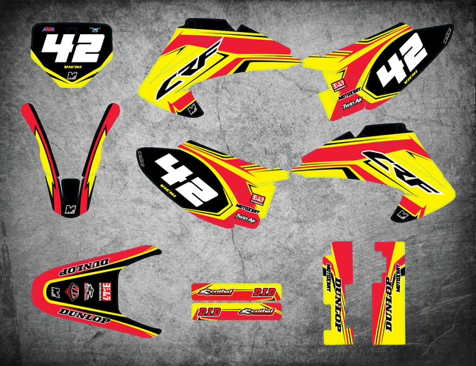 Image shows HONDA CRF 230 2003 2004 2005 2006 2007 decal kit sticker kit