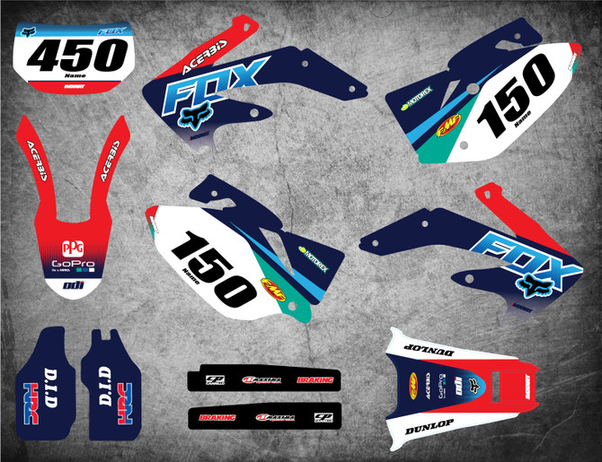 Honda CRFX 450 graphics kits Australia. Free shipping, premium quality.