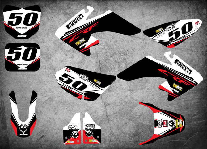 CRF 50 EURO RED style full Sticker Kit