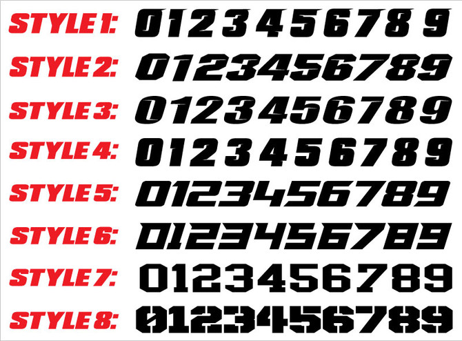 Honda CRF 70/80/100 Number plates Sunrise style