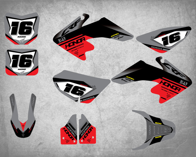 Image shows HONDA CRF 50 all years dirt bike sticker kit Australia