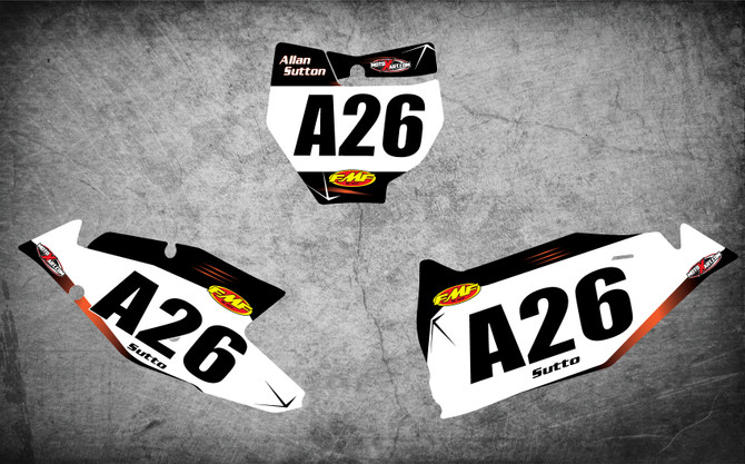 KTM BARBED style number plate graphics $79.90 - $99.90
