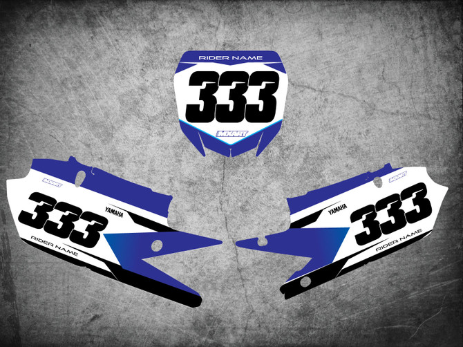 Yamaha mx stickers number plates Totnado style Motoxart