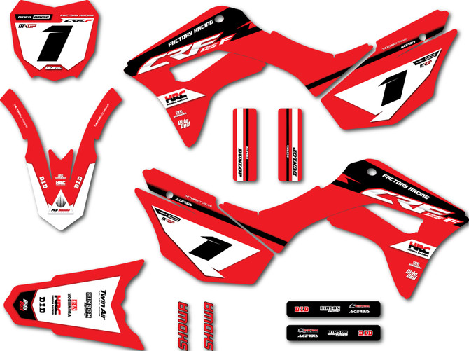 CRF125F-2019-2024 Full Graphics Kit Tokyo Style Stickers