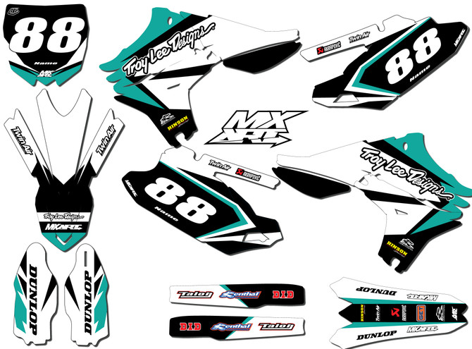 Yamaha WRF450F WRF 450 F WR 450 F sticker kit 2010 2011 2012 2013 model graphics shown in image