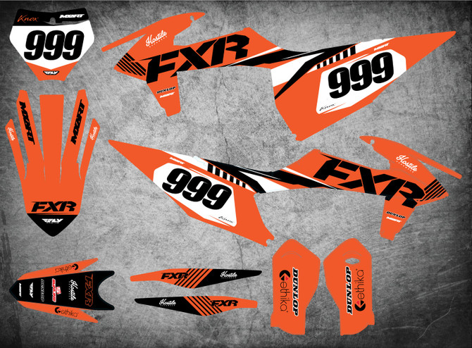 KTM decal kits Australia, Pro grade materials, free shipping, fast turnaround on all KTM stickers in Australia.