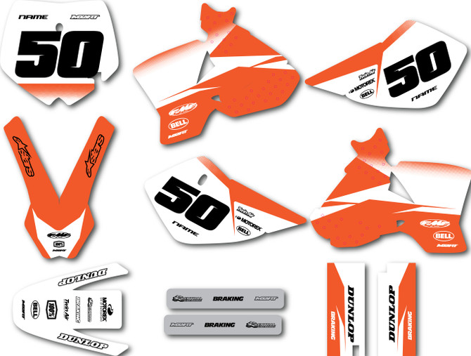 KTM 50 2003 - 2008 sticker kit Groove style graphics