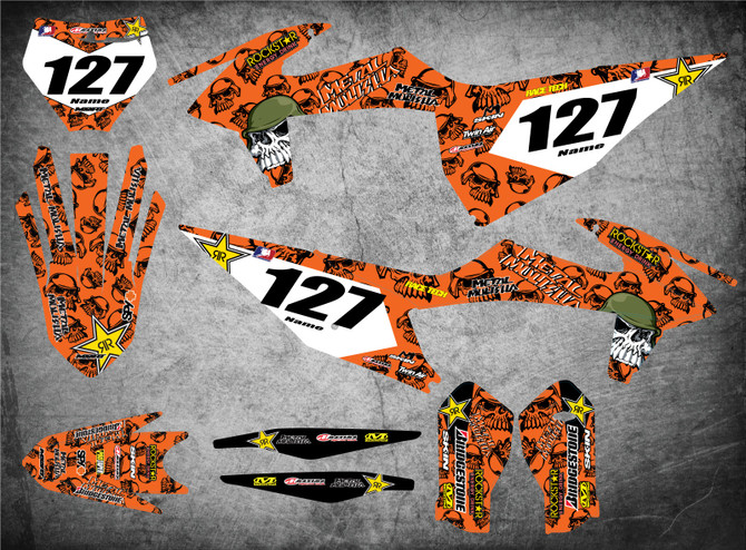 KTM sticker kits Australia image shows KTM SX KTM SXF 2019 2020 2021 model graphics kits.