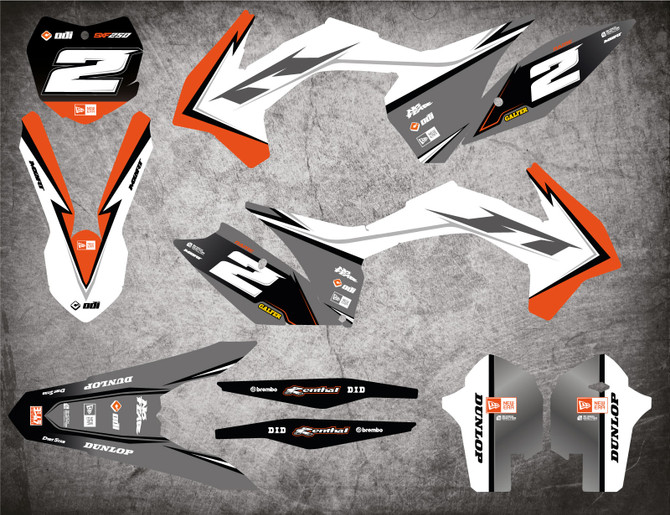 KTM SXF 250 SX 250F graphics, Premium grade quality sticker kits from motoxart, free delivery throughout Australia.