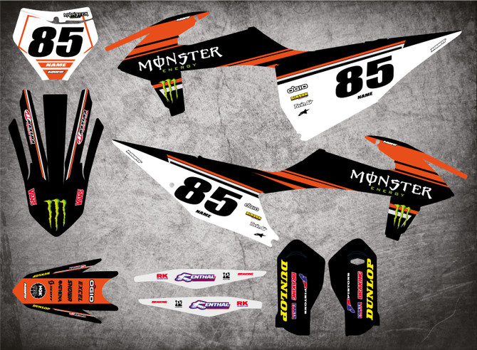 KTM SX KTM SXF graphics Australia, image shows KTM SXF 2019 2020 2021 KTM SX 2019 2020 2021. Free shipping in Australia. Premium quality materials.