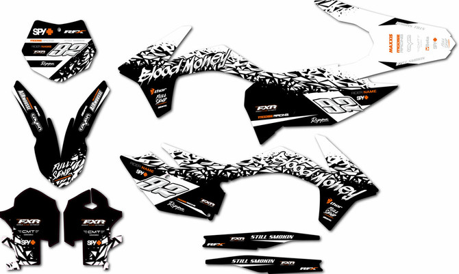 KTM SX 2011 2012 stickers kits Boca Style MX graphics