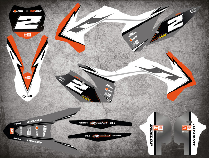 KTM SXF 450 SX 450F graphics, Pro grade quality sticker kits from motoxart, free delivery throughout Australia.