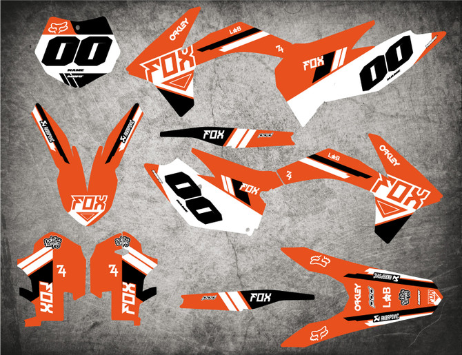 KTM SXF graphics Australia. Free shipping on all KTM decals Australia.