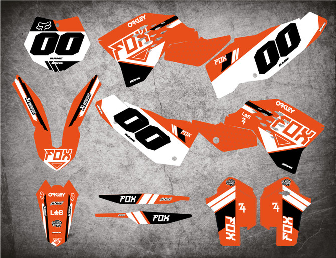 Decal kit for KTM SX SXF 2007 2008 2009 2010 models. All preoducts made in Australia.