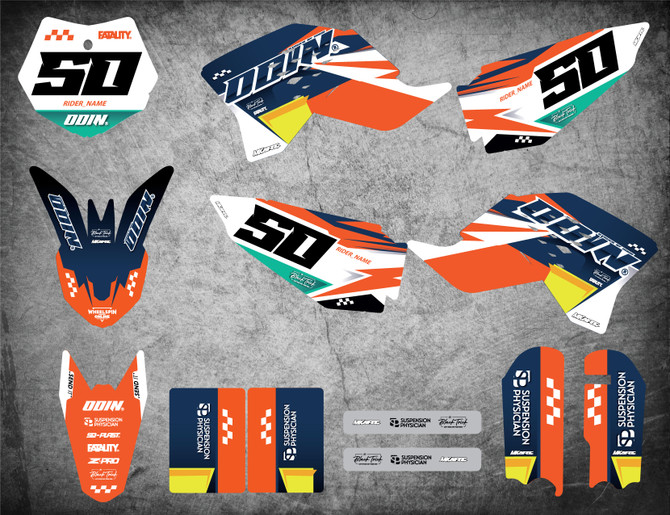 Graphics in Australia to suit KTM 50 2009 2010 2011 2012 2013 2014 2015 models.