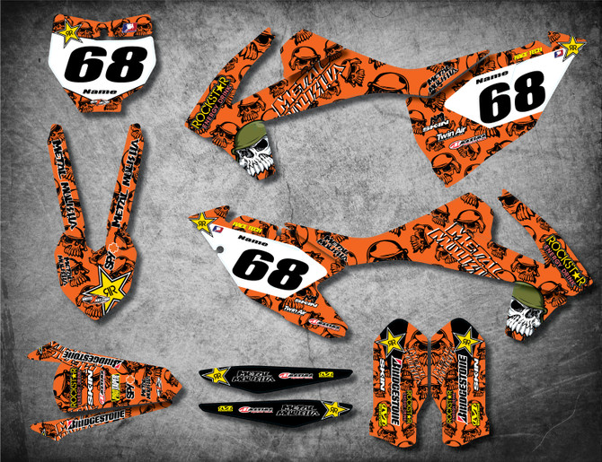 KTM 250 SXF METAL Style Sticker Kit