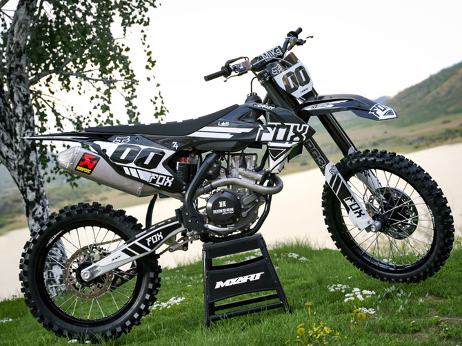 KTM 250  SXF GLOW BLACK  Style Sticker Kit