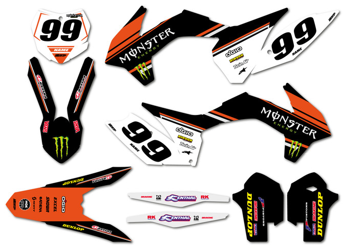 KTM sticker kits SX SXF 2013 2014 2015 Burnout style