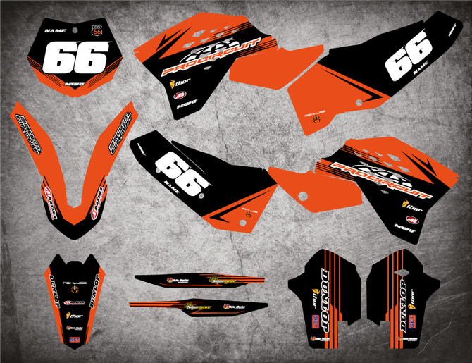 KTM SX 125 250 150 KTM SXF 250 450 graphics Australia 2007 2008 2009 models.