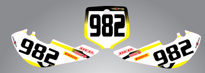 RM 65 Storm Style Number Plates