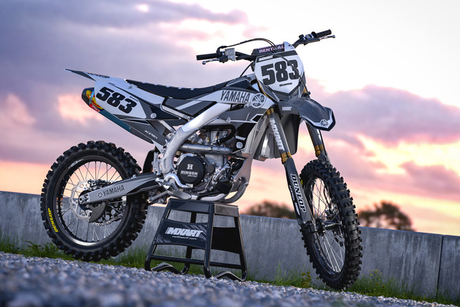 YAMAHA WR 450F DUSTY GREY Style Sticker Kit