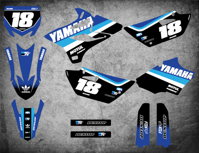 Yamaha YZ 85 custom graphics Australia. Free shipping on all Yamaha decal sets in Australia.