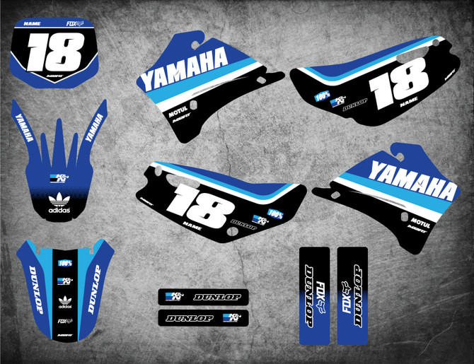 Yamaha TTR 125 graphics kits Australia, image shows TTR 90 2000 2001 2002 2003 2004 2005 2006 2007 model sticker kits Australia.