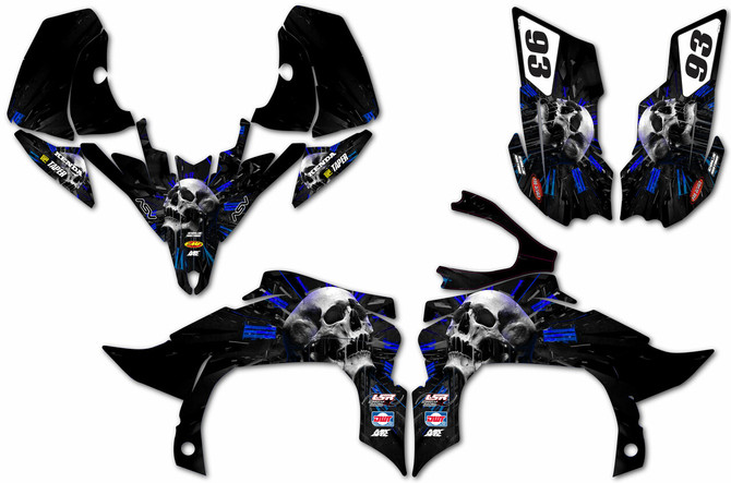 YFZ 450R 2009 2010 2011 2012 2013 graphics Pennance style decal.