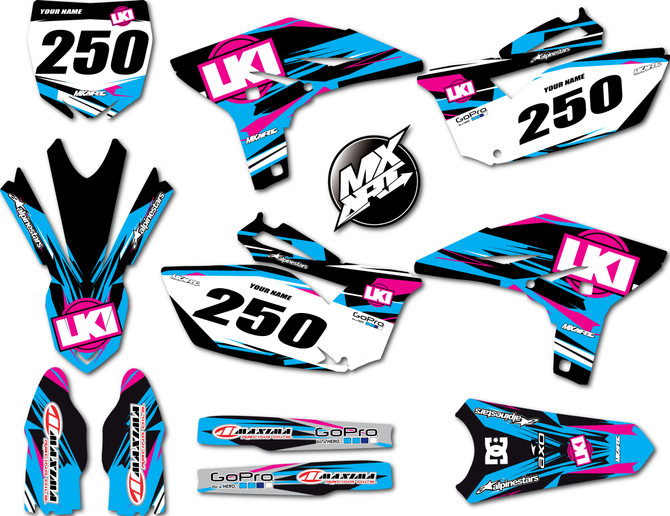 Yamaha YZ 250F Yamaha YZF 250 2010 2012 2013 sticker kits Australia.