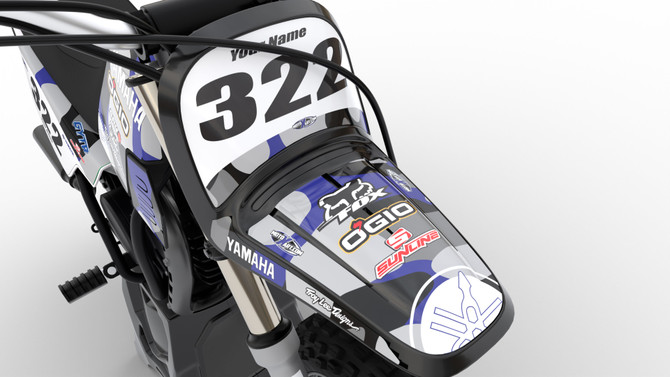 Yamaha PW 50 Decals Nitro Style Graphics Front